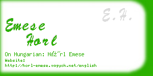 emese horl business card